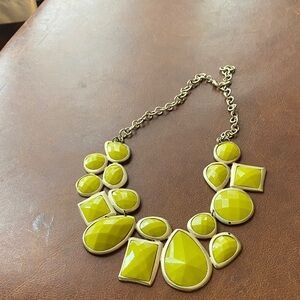 Elegant Gold and Yellow Statement Necklace